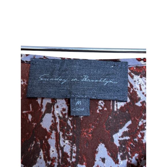 Sunday in Brooklyn Anthropologie Top Size M Fall Dolman Sleeve Watercolor - Picture 3 of 10